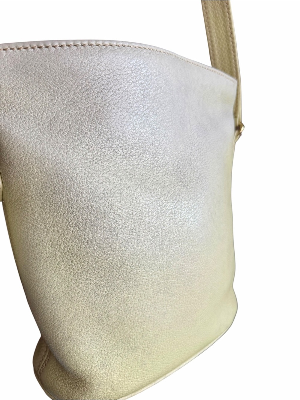 Vintage Coach Sonoma Small Bucket Zip 4907 Leather Shoulder Bag Light Lime Green - Picture 10 of 11